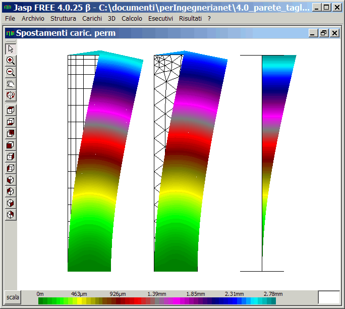 spostamento CST-beam